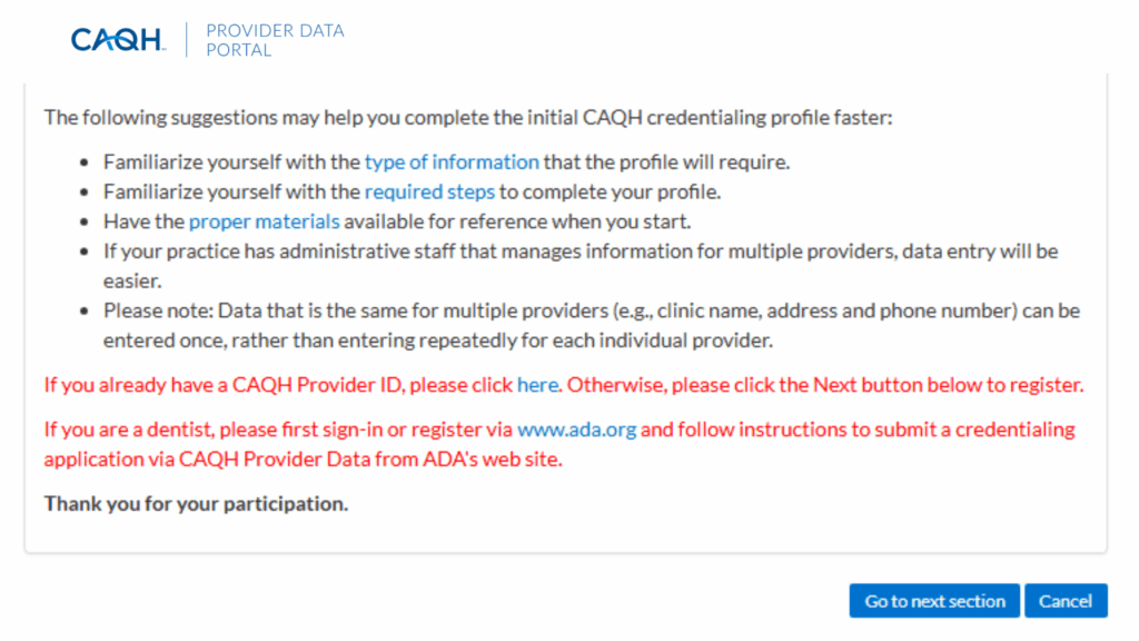 Process to Get Credentialed with Aetna-Ensure Your CAQH Profile is Complete