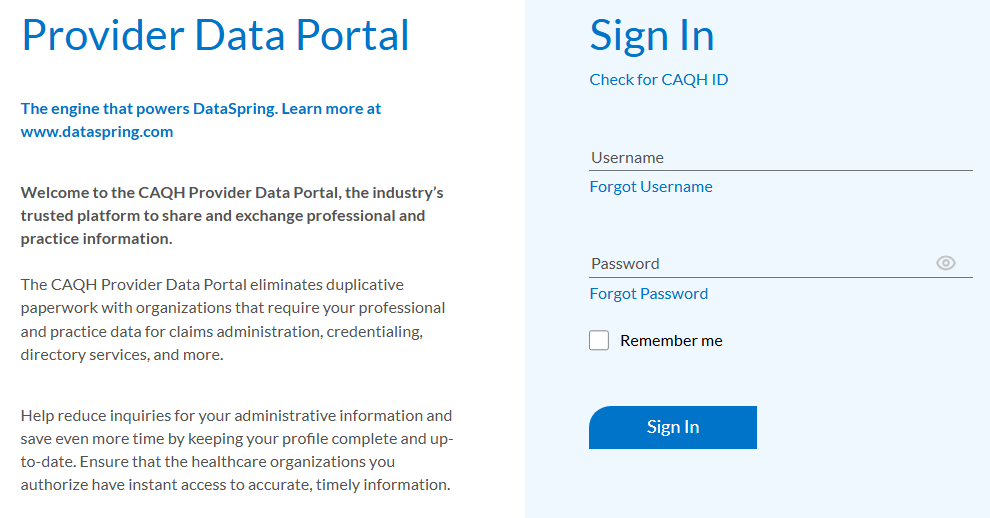 CAQH Profile Management