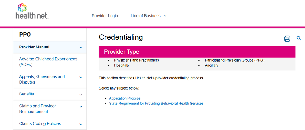Health Net Provider Credentialing