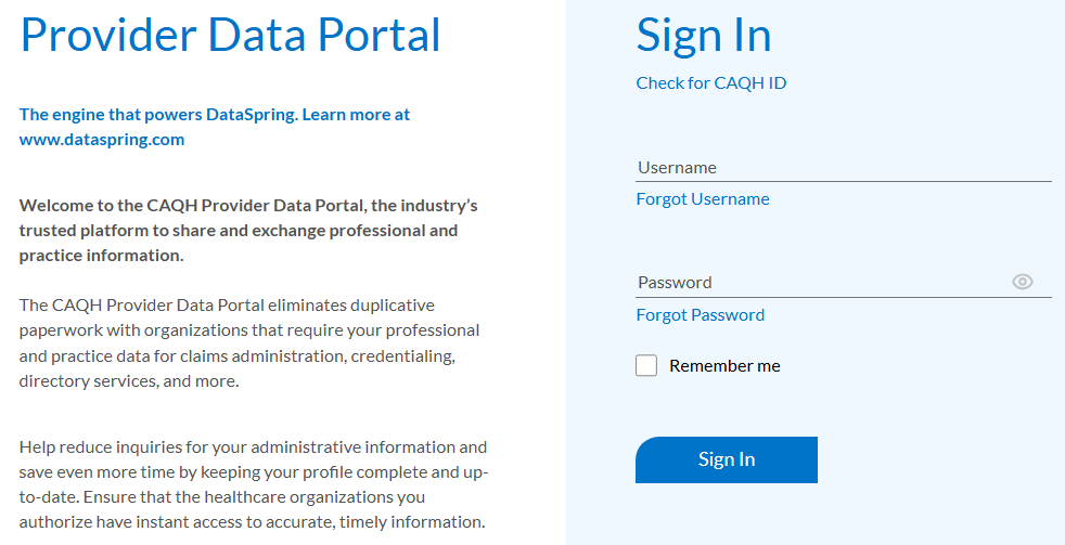 CAQH Profile