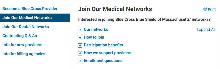 BCBS of Massachusetts Provider Credentialing