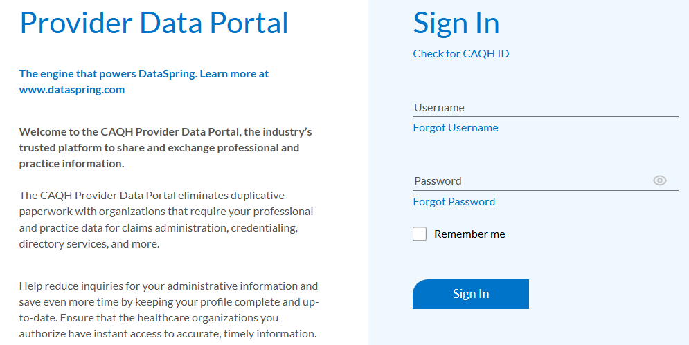 CAQH Profile