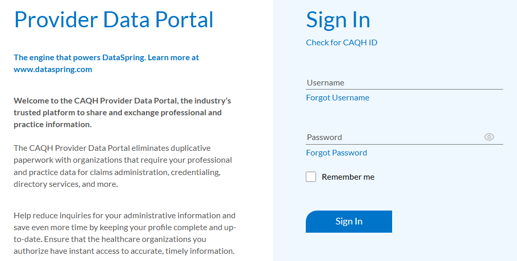 Prepare Your CAQH Profile