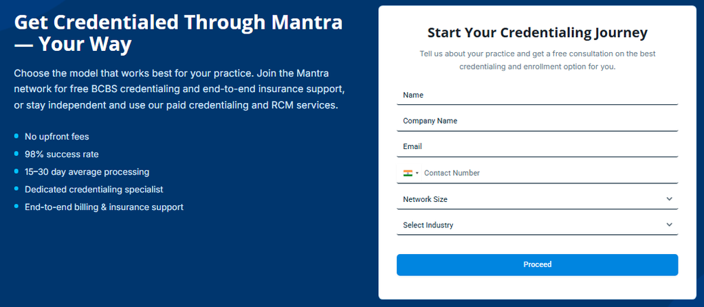 BCBS Provider Credentialing and Enrollment