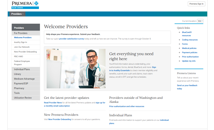 Premera Provider Credentialing