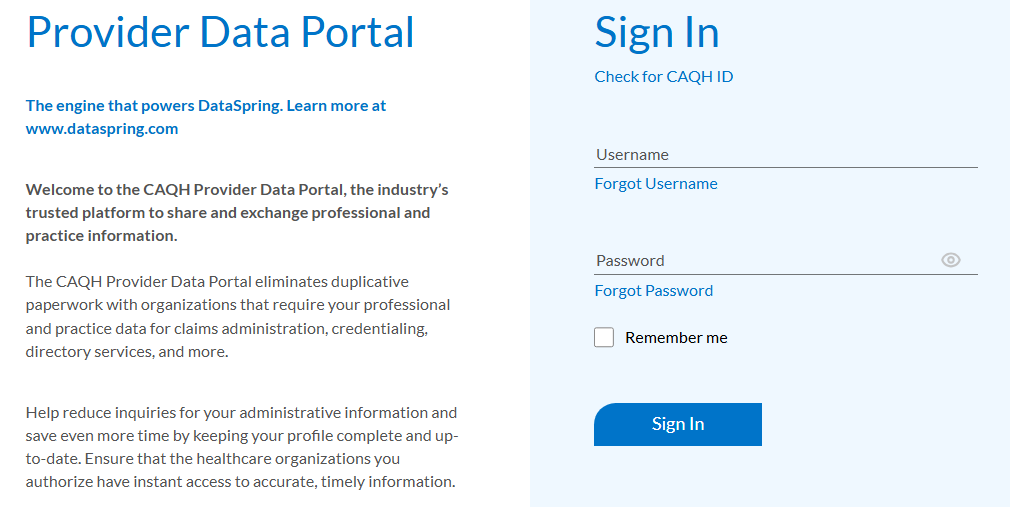 CAQH Profile Management