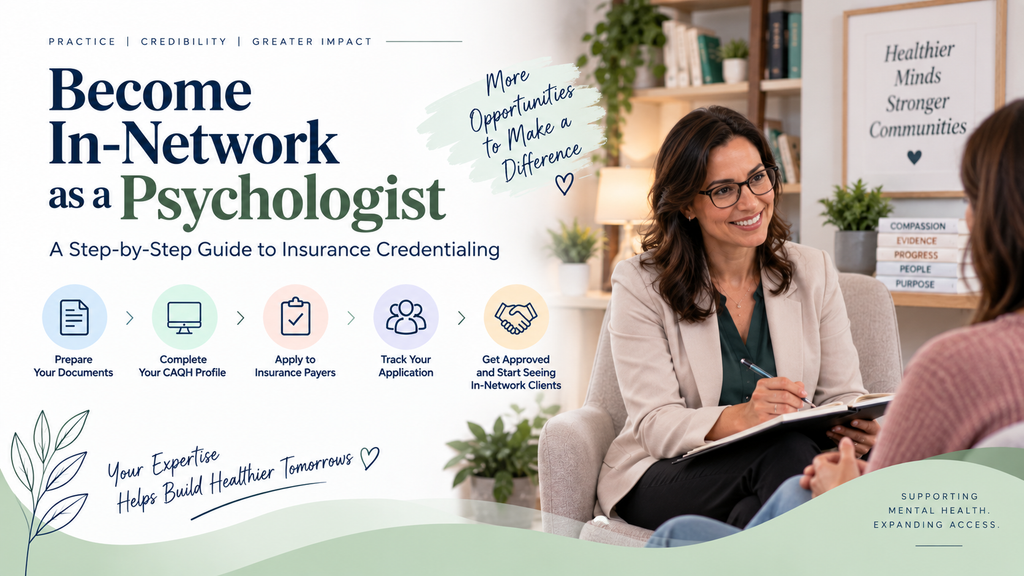 How to Get Credentialed as a Psychologist With Insurance Payers